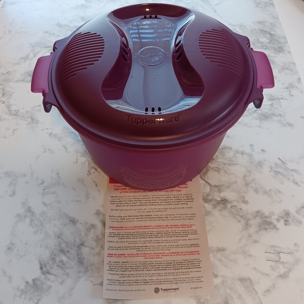 Tupperware Microwave Rice Cooker - Excellent Used Condition!